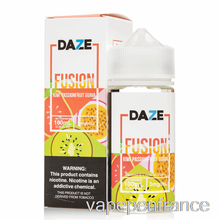 Goyave Kiwi Fruit De La Passion - 7 Daze Fusion - Stylo Vape 100 Ml 0 Mg